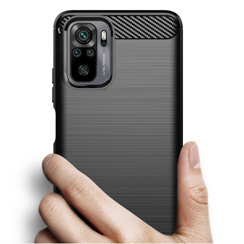 Carbon Case lankstus dangtelis, skirtas Xiaomi Redmi Note 10 / Redmi Note 10S mėlynas