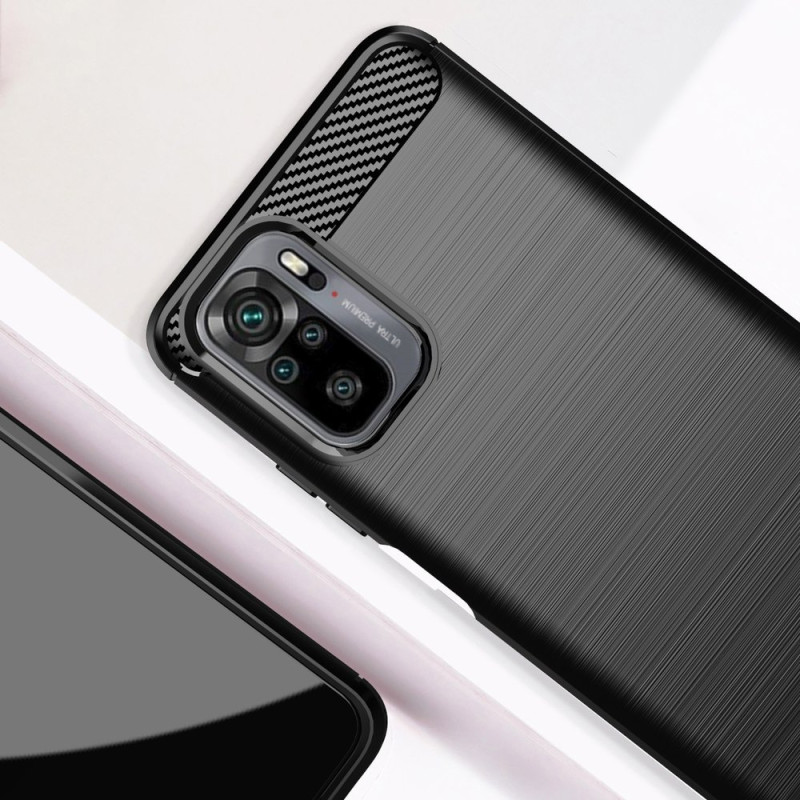Carbon Case lankstus dangtelis, skirtas Xiaomi Redmi Note 10 / Redmi Note 10S mėlynas