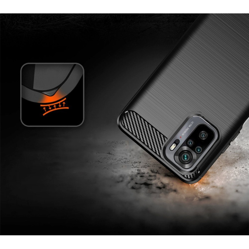 Carbon Case lankstus dangtelis, skirtas Xiaomi Redmi Note 10 / Redmi Note 10S mėlynas
