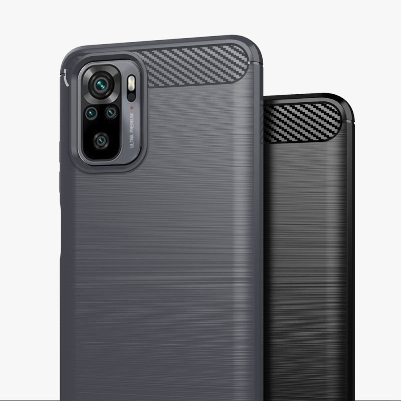 Carbon Case lankstus dangtelis, skirtas Xiaomi Redmi Note 10 / Redmi Note 10S mėlynas