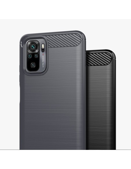 Carbon Case lankstus dangtelis, skirtas Xiaomi Redmi Note 10 / Redmi Note 10S mėlynas Carbon Case lankstus dangtelis, skirtas Xiaomi Redmi Note 10 / Redmi Note 10S mėlynas