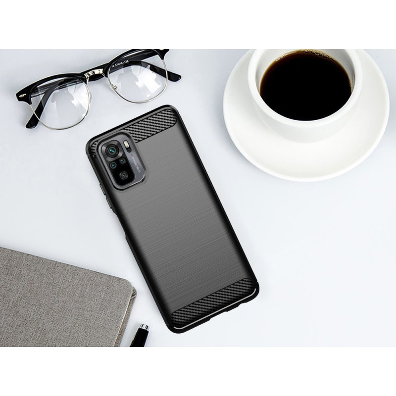 Carbon Case lankstus dangtelis, skirtas Xiaomi Redmi Note 10 / Redmi Note 10S mėlynas