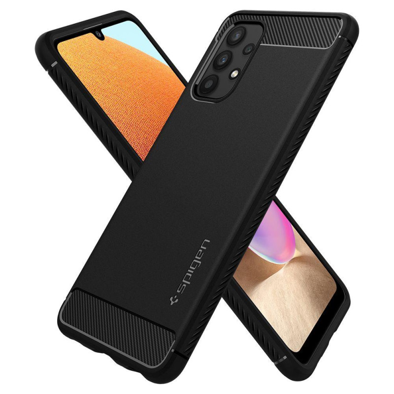 Spigen Rugged Armor dėklas, skirtas Samsung Galaxy A52 / A52S - matinė juoda