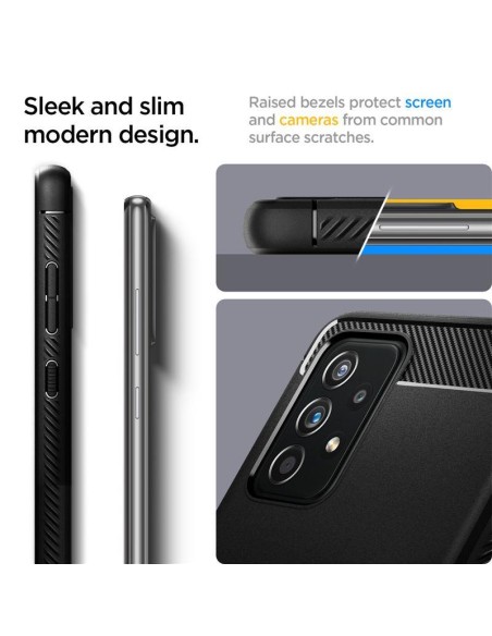 Spigen Rugged Armor dėklas, skirtas Samsung Galaxy A52 / A52S - matinė juoda Spigen Rugged Armor dėklas, skirtas Samsung Galaxy A52 / A52S - matinė juoda