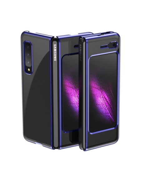 Plating Case kieto dėklo dangtelis su metaliniu rėmeliu, skirtas Samsung Galaxy Fold mėlynai Plating Case kieto dėklo dangtelis su metaliniu rėmeliu, skirtas Samsung Galaxy Fold mėlynai