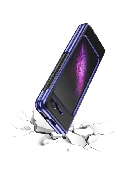 Plating Case kieto dėklo dangtelis su metaliniu rėmeliu, skirtas Samsung Galaxy Fold mėlynai Plating Case kieto dėklo dangtelis su metaliniu rėmeliu, skirtas Samsung Galaxy Fold mėlynai