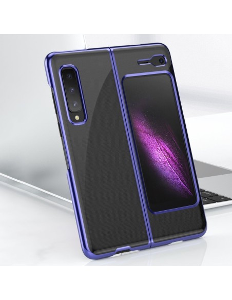 Plating Case kieto dėklo dangtelis su metaliniu rėmeliu, skirtas Samsung Galaxy Fold mėlynai Plating Case kieto dėklo dangtelis su metaliniu rėmeliu, skirtas Samsung Galaxy Fold mėlynai