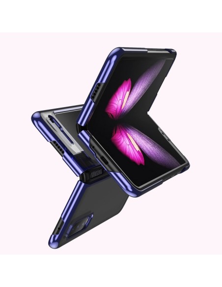 Plating Case kieto dėklo dangtelis su metaliniu rėmeliu, skirtas Samsung Galaxy Fold mėlynai Plating Case kieto dėklo dangtelis su metaliniu rėmeliu, skirtas Samsung Galaxy Fold mėlynai
