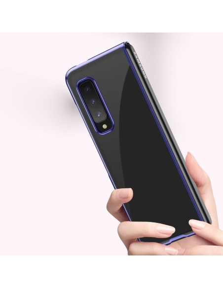 Plating Case kieto dėklo dangtelis su metaliniu rėmeliu, skirtas Samsung Galaxy Fold mėlynai Plating Case kieto dėklo dangtelis su metaliniu rėmeliu, skirtas Samsung Galaxy Fold mėlynai