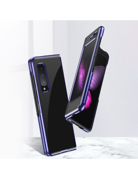 Plating Case kieto dėklo dangtelis su metaliniu rėmeliu, skirtas Samsung Galaxy Fold mėlynai Plating Case kieto dėklo dangtelis su metaliniu rėmeliu, skirtas Samsung Galaxy Fold mėlynai