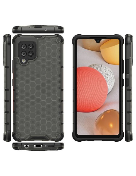Korinis šarvuotas dėklas su gelio rėmeliu, skirtas Samsung Galaxy A42 5G juodas Korinis šarvuotas dėklas su gelio rėmeliu, skirtas Samsung Galaxy A42 5G juodas
