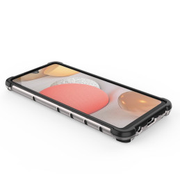 Korinis šarvuotas dėklas su gelio rėmeliu, skirtas Samsung Galaxy A42 5G juodas