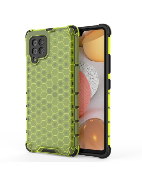 Korinis šarvuotas dėklas su gelio rėmeliu, skirtas Samsung Galaxy A42 5G green