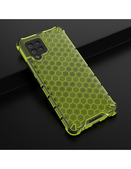 Korinis šarvuotas dėklas su gelio rėmeliu, skirtas Samsung Galaxy A42 5G green