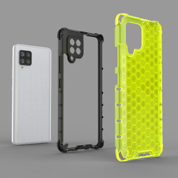 Korinis šarvuotas dėklas su gelio rėmeliu, skirtas Samsung Galaxy A42 5G green