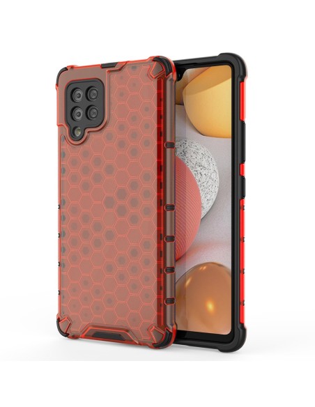 Korinis šarvuotas dėklas su gelio rėmeliu, skirtas Samsung Galaxy A42 5G red