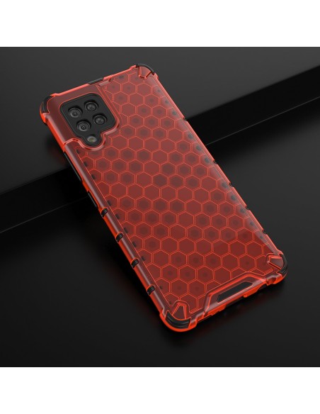 Korinis šarvuotas dėklas su gelio rėmeliu, skirtas Samsung Galaxy A42 5G red