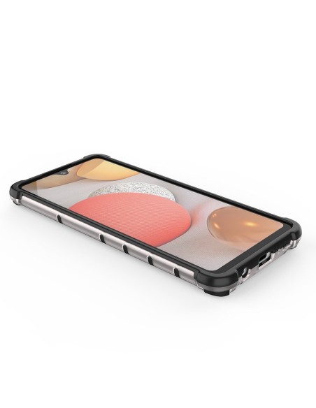 Korinis šarvuotas dėklas su gelio rėmeliu, skirtas Samsung Galaxy A42 5G red