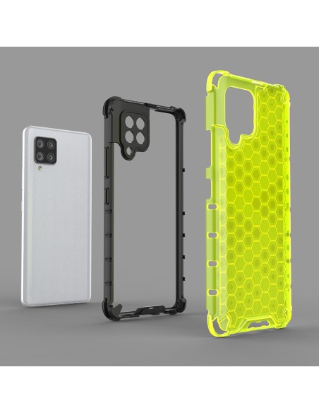 Korinis šarvuotas dėklas su gelio rėmeliu, skirtas Samsung Galaxy A42 5G red