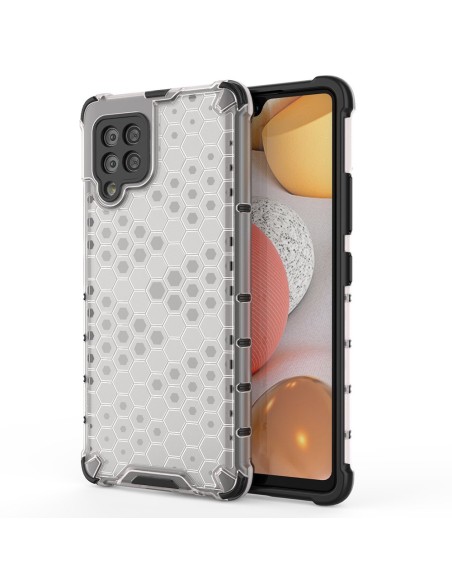 Korinio dėklo šarvuotas dangtelis su gelio rėmeliu Samsung Galaxy A42 5G skaidrus Korinio dėklo šarvuotas dangtelis su gelio rėmeliu Samsung Galaxy A42 5G skaidrus