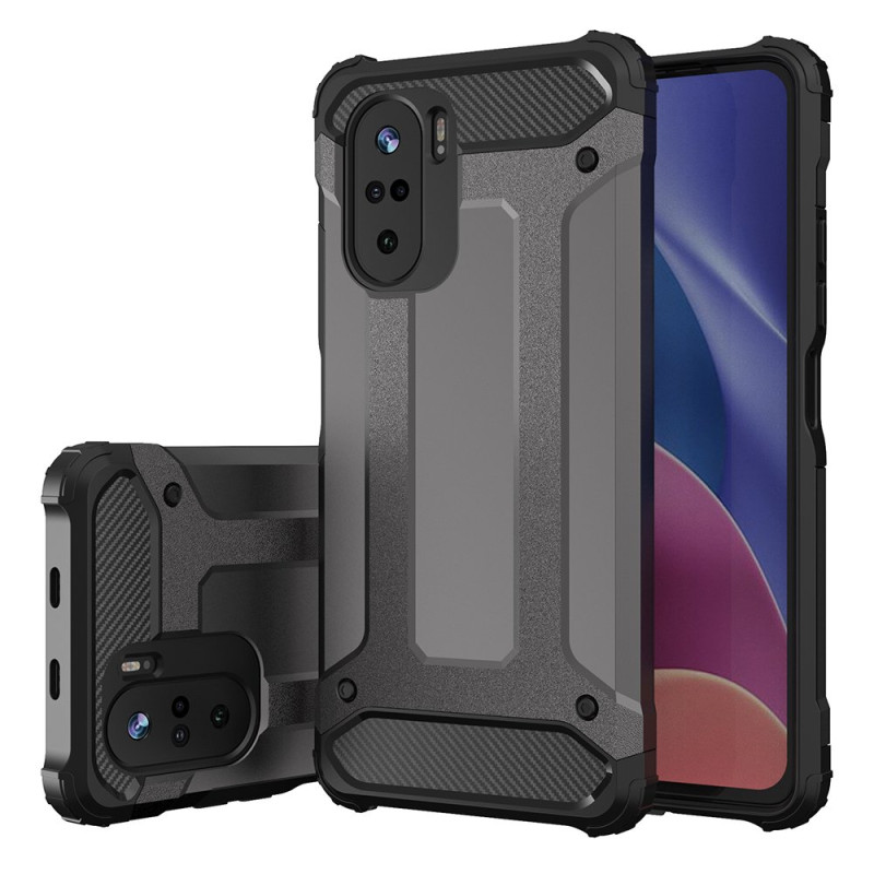 Hybrid Armor šarvuotas hibridinis dėklo dangtelis skirtas Xiaomi Redmi K40 Pro+ / K40 Pro / K40 / Poco F3 gold