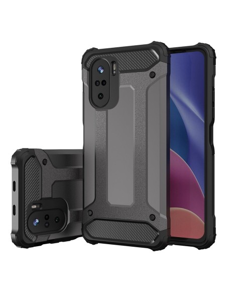 Hybrid Armor šarvuotas hibridinis dėklo dangtelis skirtas Xiaomi Redmi K40 Pro+ / K40 Pro / K40 / Poco F3 gold