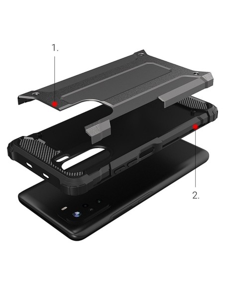 Hybrid Armor šarvuotas hibridinis dėklo dangtelis skirtas Xiaomi Redmi K40 Pro+ / K40 Pro / K40 / Poco F3 gold