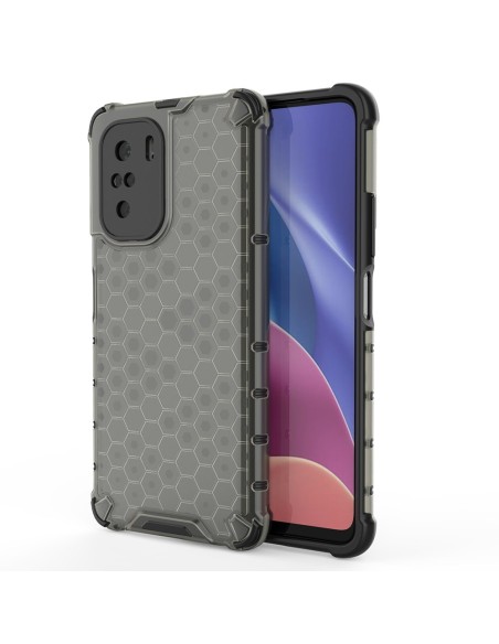 Korinis šarvuotas dėklas su gelio rėmu Xiaomi Redmi K40 Pro+ / K40 Pro / K40 / Poco F3 juodas