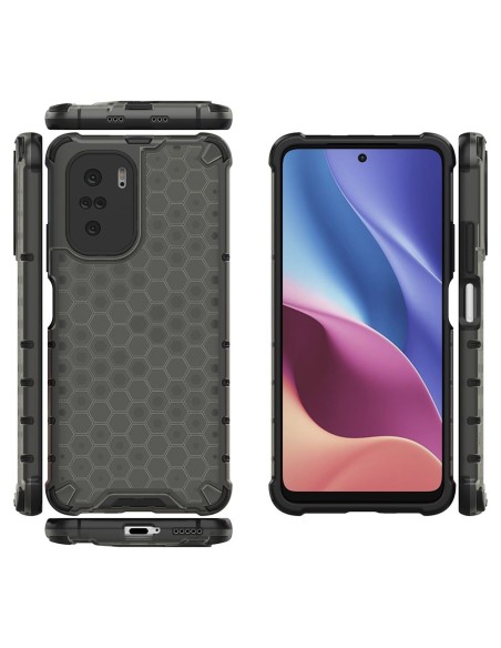 Korinis šarvuotas dėklas su gelio rėmu Xiaomi Redmi K40 Pro+ / K40 Pro / K40 / Poco F3 juodas