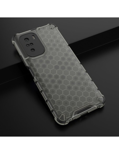 Korinis šarvuotas dėklas su gelio rėmu Xiaomi Redmi K40 Pro+ / K40 Pro / K40 / Poco F3 juodas