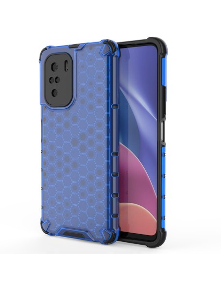 Korinis šarvuotas dėklas su gelio rėmu Xiaomi Redmi K40 Pro+ / K40 Pro / K40 / Poco F3 mėlynas