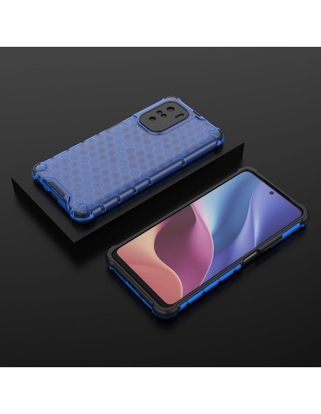Korinis šarvuotas dėklas su gelio rėmu Xiaomi Redmi K40 Pro+ / K40 Pro / K40 / Poco F3 mėlynas