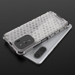 Korinis šarvuotas dėklas su gelio rėmu Xiaomi Redmi K40 Pro+ / K40 Pro / K40 / Poco F3 mėlynas