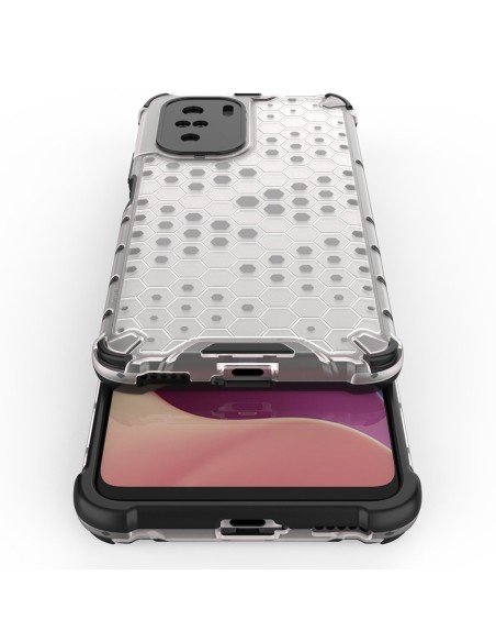 Korinis šarvuotas dėklas su gelio rėmu Xiaomi Redmi K40 Pro+ / K40 Pro / K40 / Poco F3 mėlynas