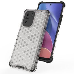 Korinis šarvuotas dėklas su gelio rėmu Xiaomi Redmi K40 Pro+ / K40 Pro / K40 / Poco F3 raudonas