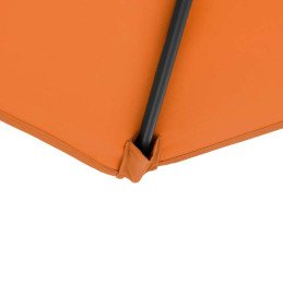 Sodo skėtis ant šoninės rankos pakreipiamas apvalus skersmuo. 300 cm oranžinės spalvos