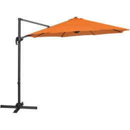Sodo skėtis ant šoninės rankos pakreipiamas apvalus skersmuo. 300 cm oranžinės spalvos