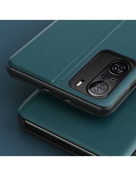 Eco Leather View Case elegantiškas dėklas su atvartu ir stovo funkcija, skirta Xiaomi Redmi K40 Pro+ / K40 Pro / K40 / P...