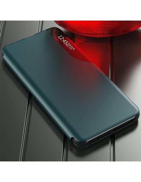 Eco Leather View Case elegantiškas dėklas su atvartu ir stovo funkcija, skirta Xiaomi Redmi K40 Pro+ / K40 Pro / K40 / P...
