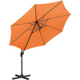 Sodo skėtis ant šoninės rankos pakreipiamas apvalus skersmuo. 300 cm oranžinės spalvos