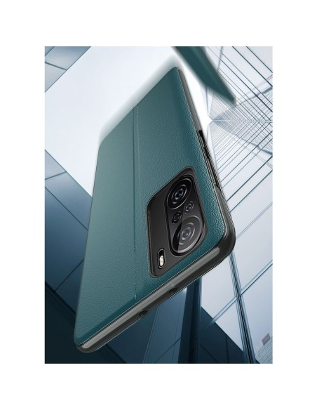 Eco Leather View Case elegantiškas dėklas su atvartu ir stovo funkcija, skirta Xiaomi Redmi K40 Pro+ / K40 Pro / K40 / P...