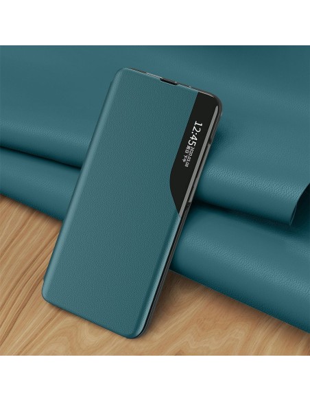 Eco Leather View Case elegantiškas dėklas su atvartu ir stovo funkcija, skirta Xiaomi Redmi K40 Pro+ / K40 Pro / K40 / P...
