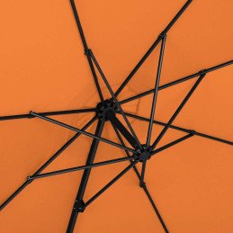 Sodo skėtis ant šoninės rankos pakreipiamas apvalus skersmuo. 300 cm oranžinės spalvos