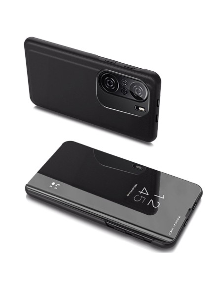 „Clear View“ dėklas Xiaomi Redmi K40 Pro+ / K40 Pro / K40 / Poco F3 juodas „Clear View“ dėklas Xiaomi Redmi K40 Pro+ / K40 Pro / K40 / Poco F3 juodas