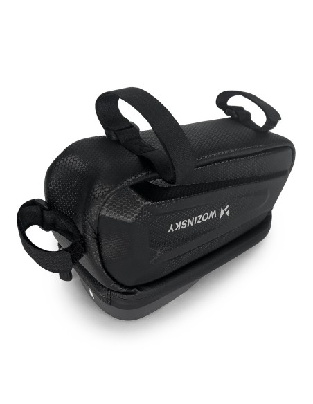 Dviračio rėmo krepšys su telefono dėklu 1,7l juodas