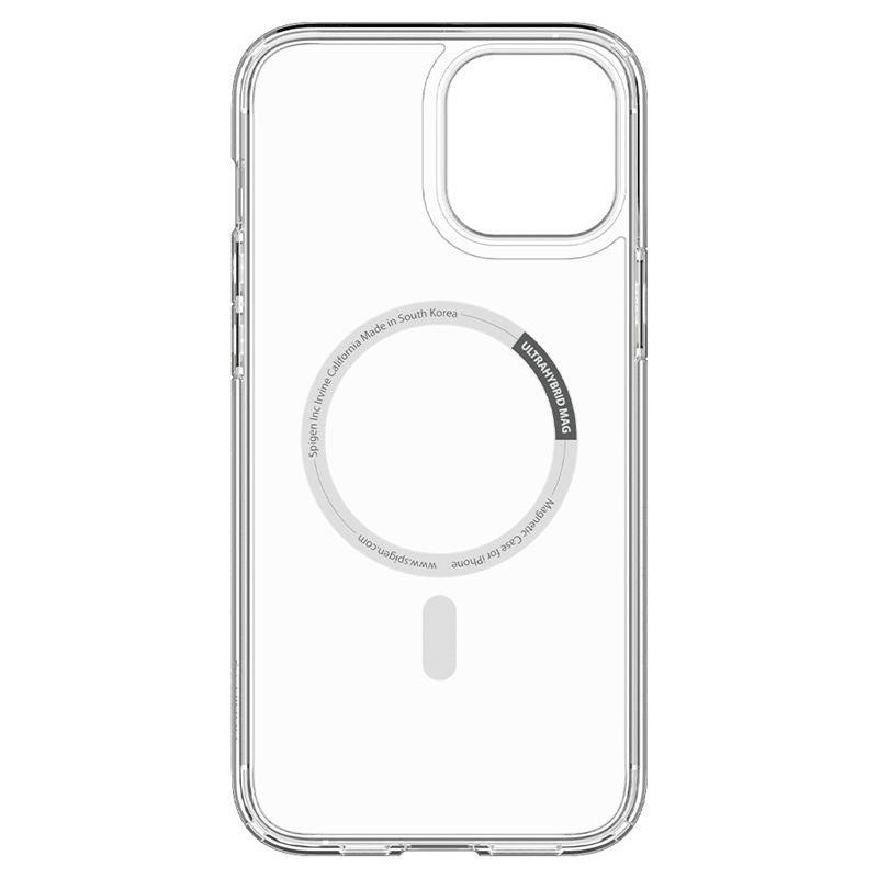 Spigen Ultra Hybrid Mag dėklas su MagSafe, skirtas iPhone 12 Pro Max - baltas