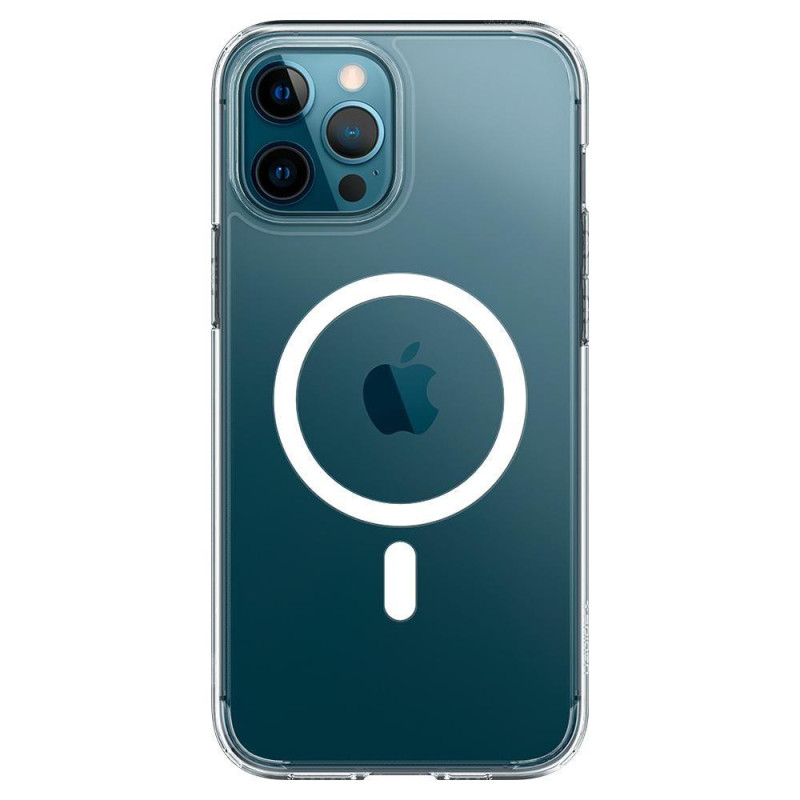 Spigen Ultra Hybrid Mag dėklas su MagSafe, skirtas iPhone 12 Pro Max - baltas