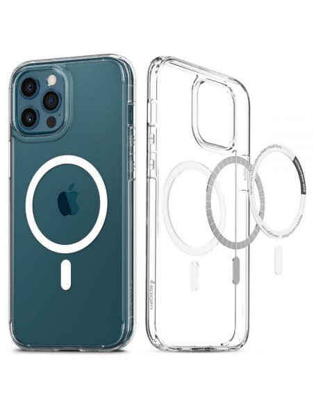 Spigen Ultra Hybrid Mag dėklas su MagSafe, skirtas iPhone 12 Pro Max - baltas Spigen Ultra Hybrid Mag dėklas su MagSafe, skirtas iPhone 12 Pro Max - baltas