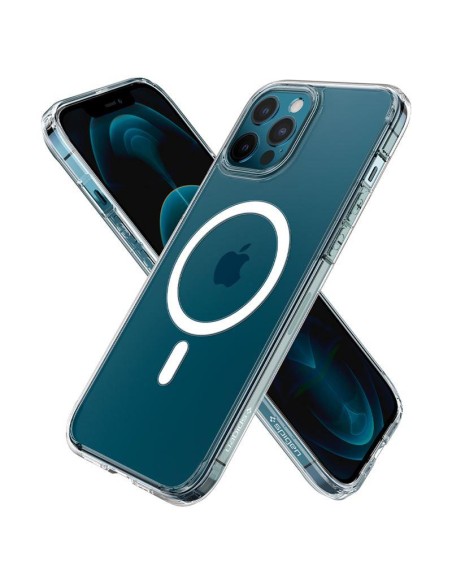 Spigen Ultra Hybrid Mag dėklas su MagSafe, skirtas iPhone 12 Pro Max - baltas Spigen Ultra Hybrid Mag dėklas su MagSafe, skirtas iPhone 12 Pro Max - baltas