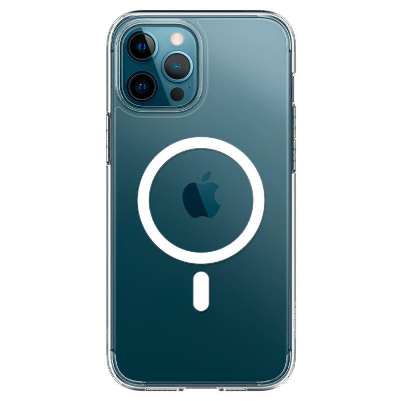 Spigen Ultra Hybrid Mag dėklas su MagSafe, skirtas iPhone 12 Pro Max - baltas